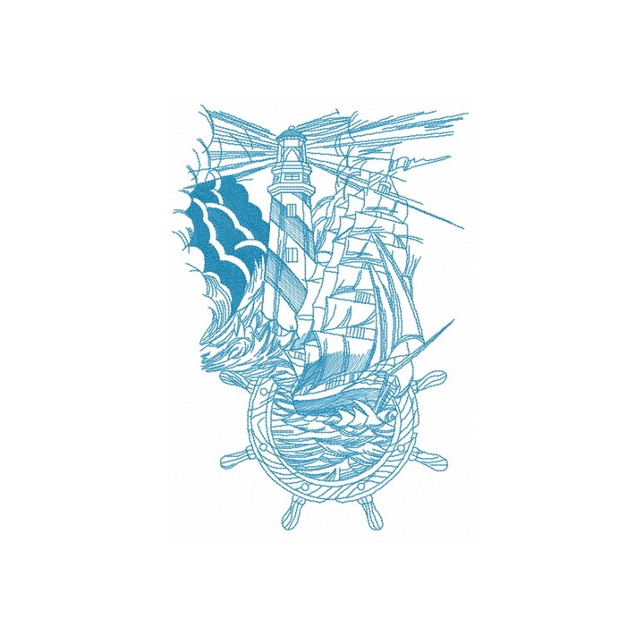 Marine collage 2 embroidery design - Embroidery Design