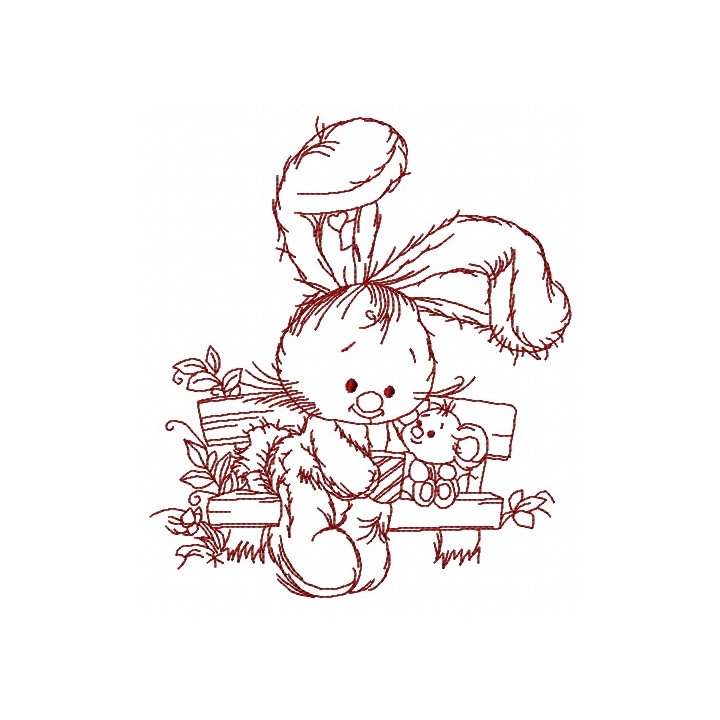 Best friends on the bench 2 embroidery design - Embroidery Design