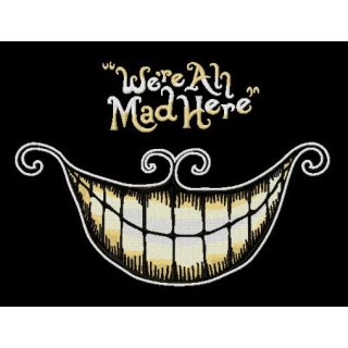 We're all mad here embroidery design - Embroidery Design