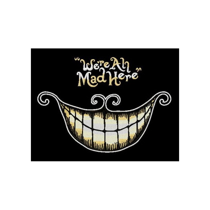 We're all mad here embroidery design - Embroidery Design