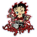 Betty Boop biker 2 embroidery design showcasing a playful and iconic character for stitching on apparel and accessories.