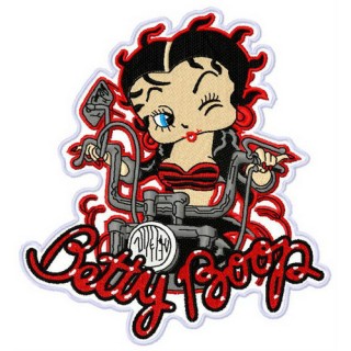 Betty Boop biker 2 embroidery design - Embroidery Design
