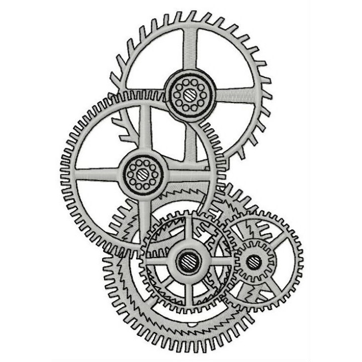 Gears embroidery design - Embroidery Design