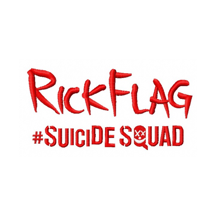 Suicide Squad RickFlag 3 embroidery design - Embroidery Design