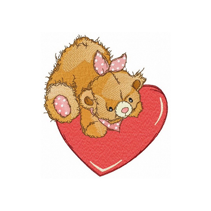 My heart belongs to teddy bear embroidery design - Embroidery Design