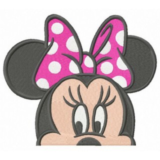 Minnie is hiding embroidery design - Embroidery Design
