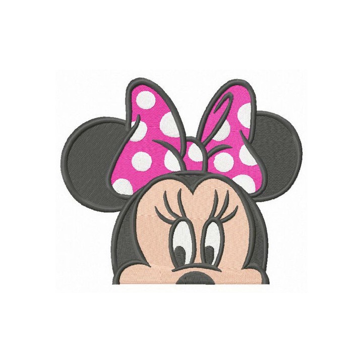 Minnie is hiding embroidery design - Embroidery Design