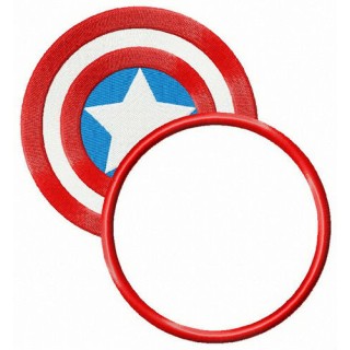 Captain America's shield round badge embroidery design - Embroidery Design