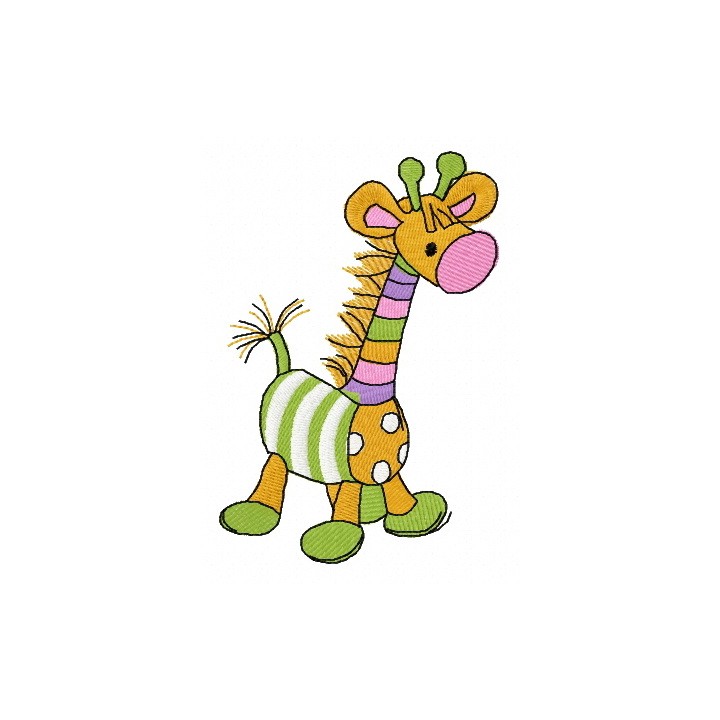 Toy giraffe embroidery design - Embroidery Design