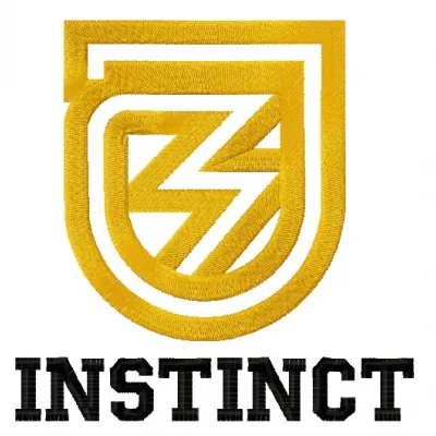 Preview of the Team Instinct logo embroidery design featuring a vibrant and detailed stitch pattern.