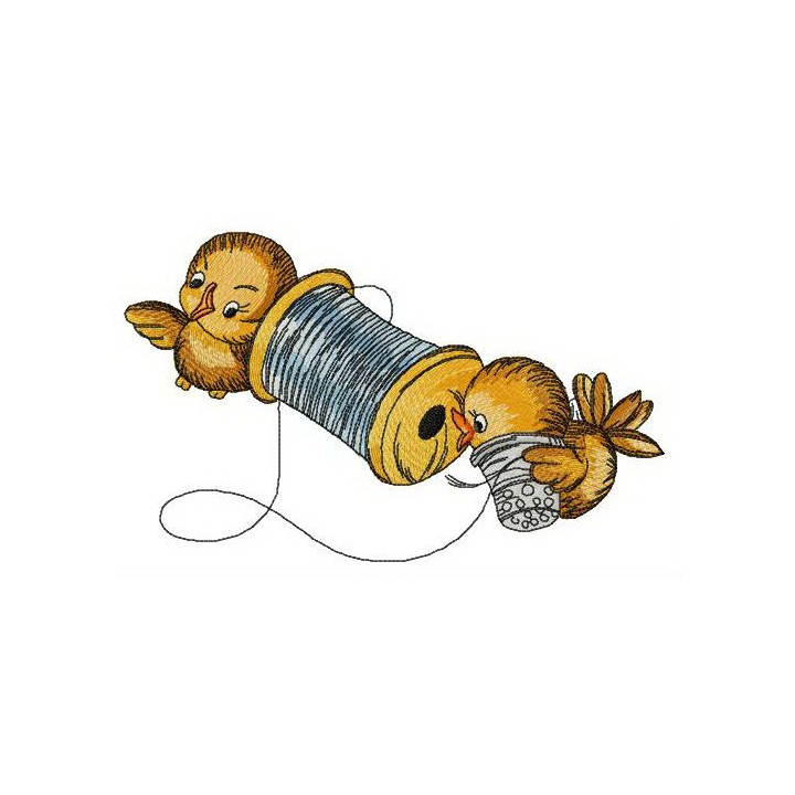 Sparrow's phone embroidery design - Embroidery Design