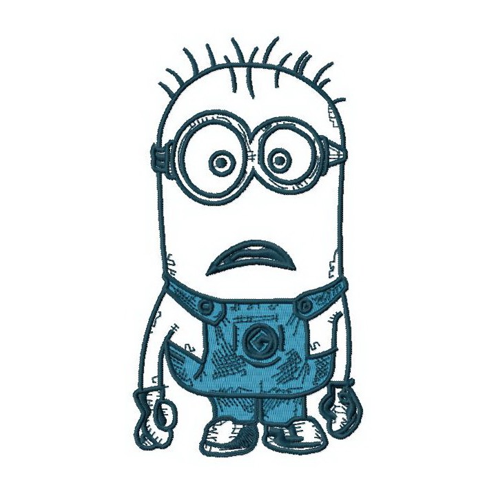 Upset Minion embroidery design - Embroidery Design