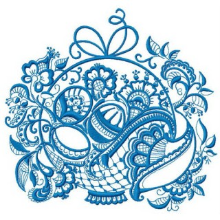 Ghzel basket embroidery design - Embroidery Design