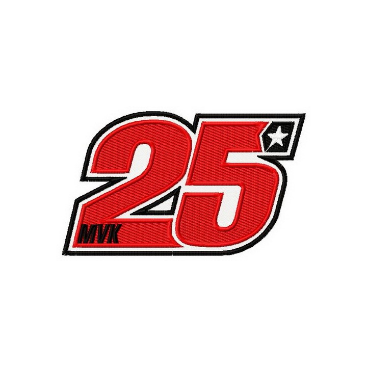25 Maverick Vinales logo embroidery design - Embroidery Design