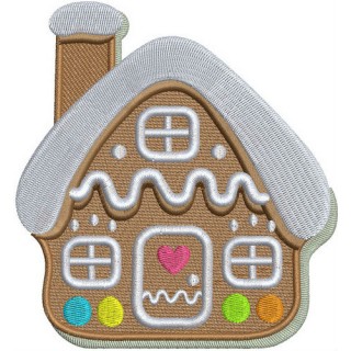 Gingerbread house embroidery design - Embroidery Design