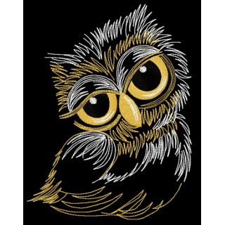 Sleepy owl 2 embroidery design - Embroidery Design