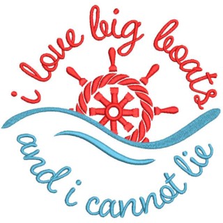 I love big boats and i cannot lie embroidery design - Embroidery Design
