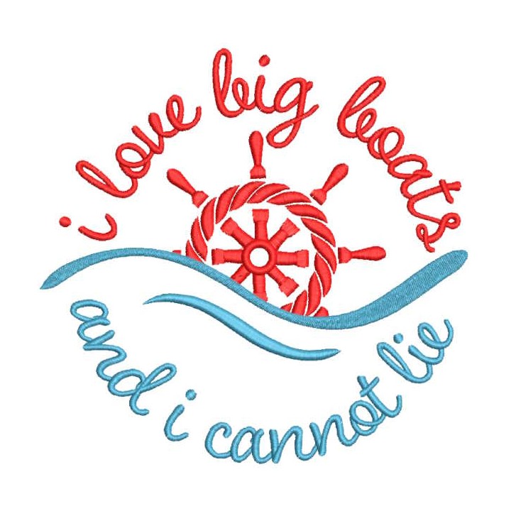 I love big boats and i cannot lie embroidery design - Embroidery Design