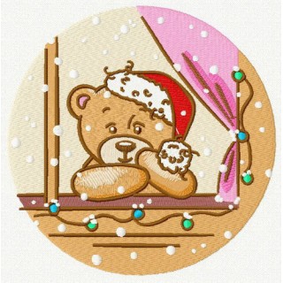 Waiting for Christmas embroidery design - Embroidery Design