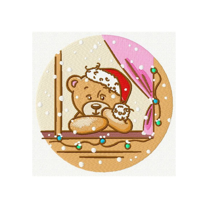 Waiting for Christmas embroidery design - Embroidery Design