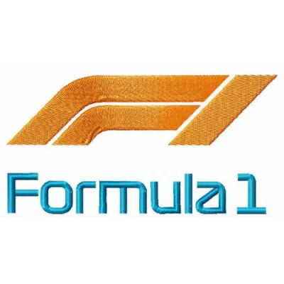 F1 alternative logo embroidery design showcasing intricate stitching patterns for team logo enthusiasts.