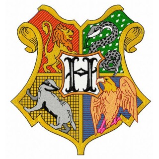 Coat of arms of Hogwarts 2 embroidery design - Embroidery Design