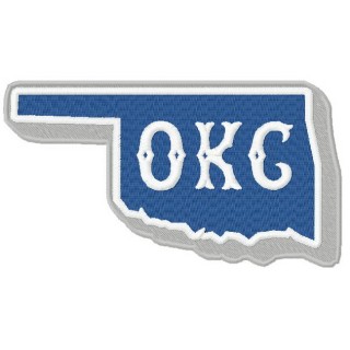 Oklahoma City Dodgers logo 2 embroidery design - Embroidery Design