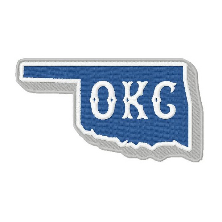 Oklahoma City Dodgers logo 2 embroidery design - Embroidery Design
