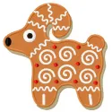 Gingerbread ram embroidery design featuring a whimsical ram motif perfect for holiday stitching projects.