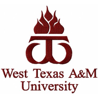 West Texas University logo embroidery design - Embroidery Design