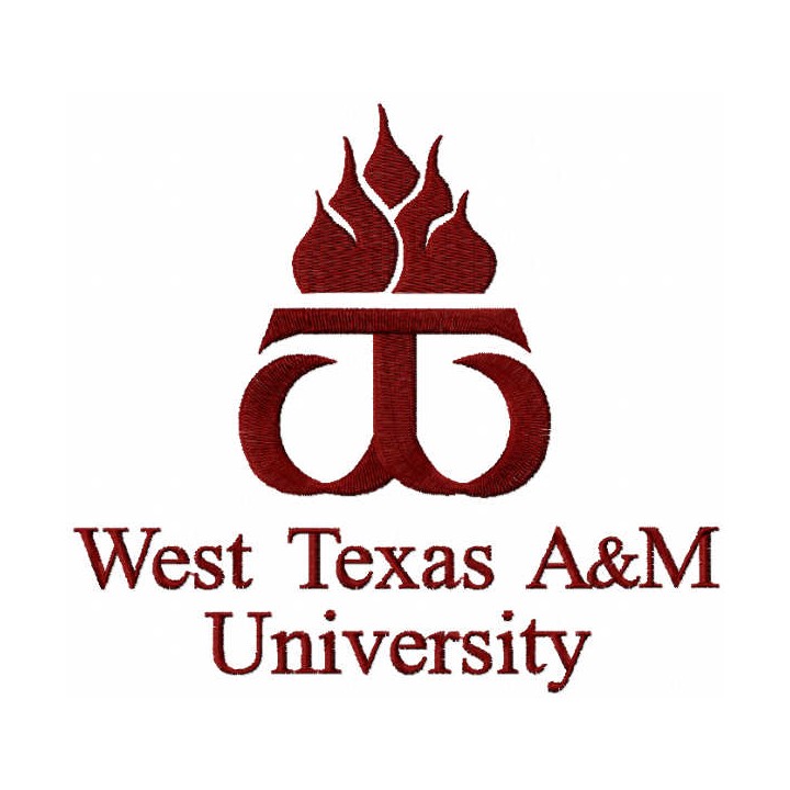 West Texas University logo embroidery design - Embroidery Design