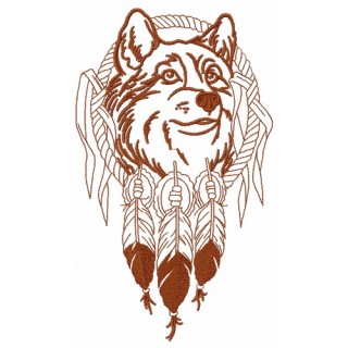 Fox and dreamcatcher 2 embroidery design - Embroidery Design