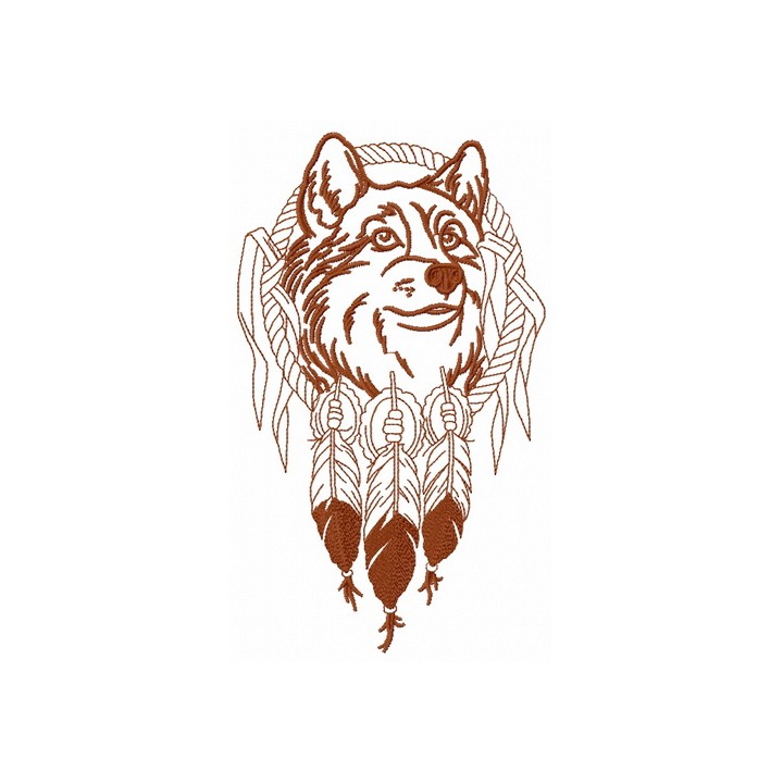 Fox and dreamcatcher 2 embroidery design - Embroidery Design