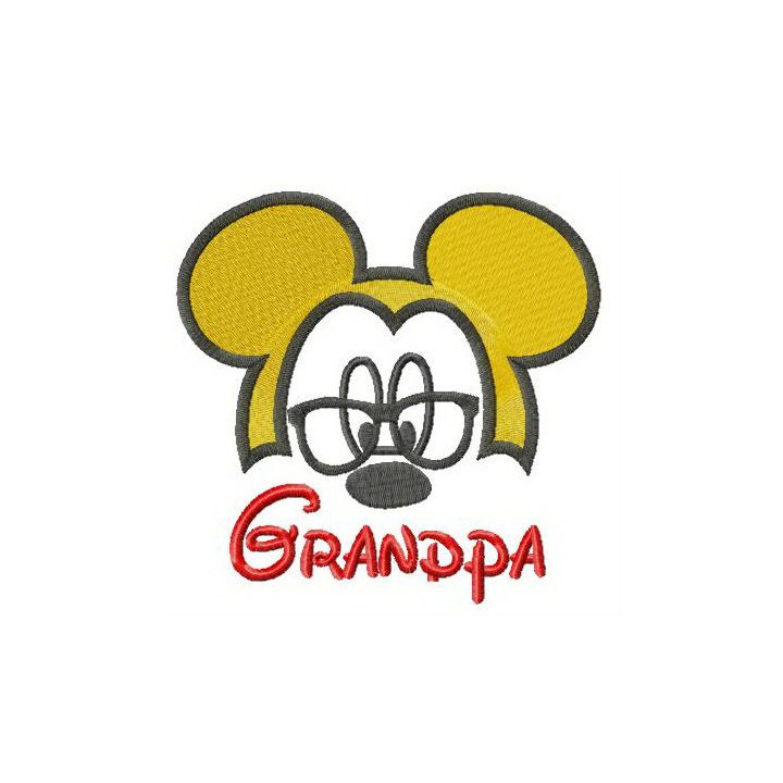 Grandpa Mickey Mouse embroidery design - Embroidery Design