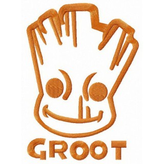 Smiling Groot embroidery design - Embroidery Design