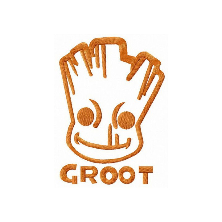 Smiling Groot embroidery design - Embroidery Design