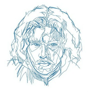 Jon Snow art embroidery design - Embroidery Design