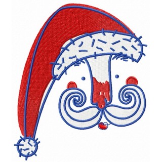 Santa's face 5 embroidery design - Embroidery Design