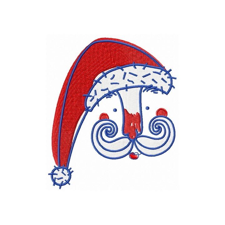 Santa's face 5 embroidery design - Embroidery Design