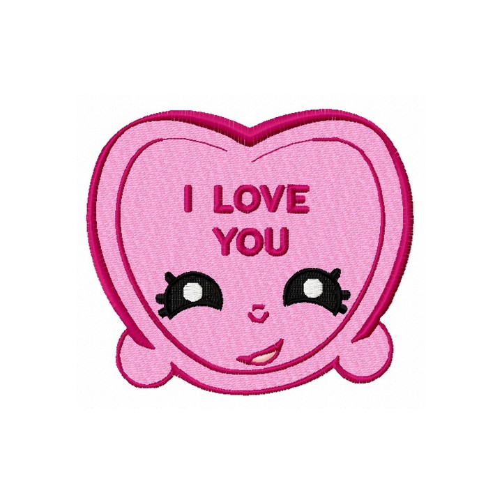 I love you heart 2 embroidery design - Embroidery Design
