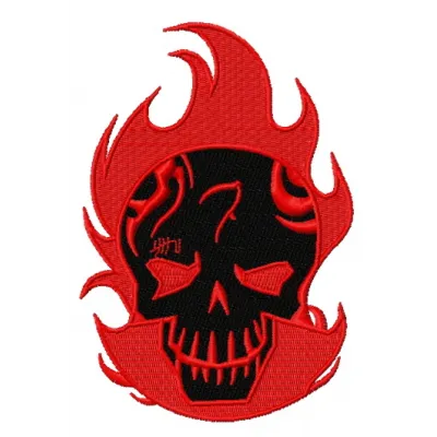 Preview of the Suicide Squad Diablo 2 embroidery design, featuring intricate details for creative stitching projects.