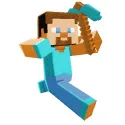 Preview of the Running Farmer 2 embroidery design, featuring a character from Minecraft, ideal for stitching on apparel.