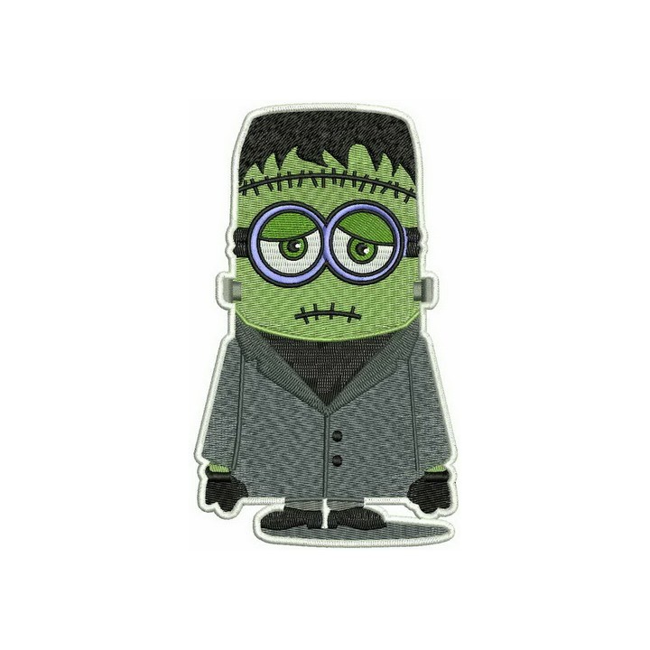 Minion as Frankenstein embroidery design - Embroidery Design