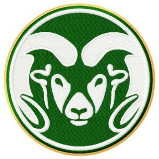 State Colorado Rams logo 2 embroidery design - Embroidery Design