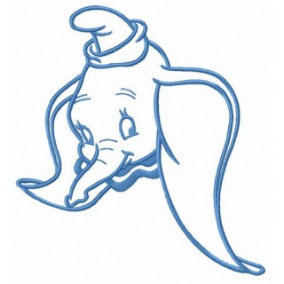 Shy Jumbo Jr. embroidery design - Embroidery Design