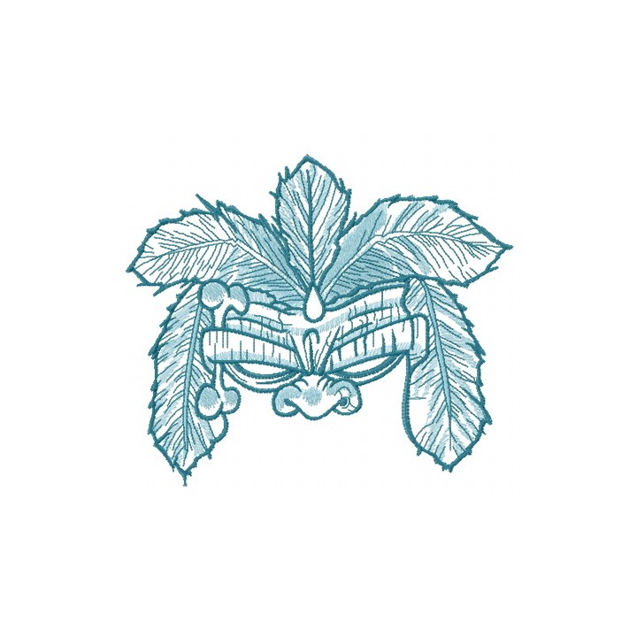 Totem mask embroidery design - Embroidery Design