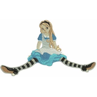Upset Alice embroidery design - Embroidery Design