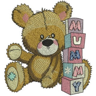 Baby teddy bear 2 embroidery design - Embroidery Design