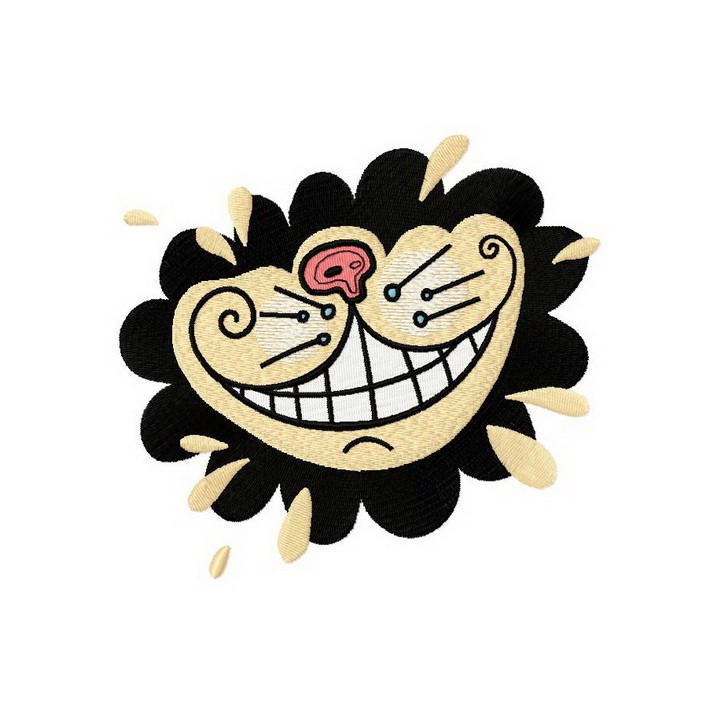 Cat's smile embroidery design - Embroidery Design