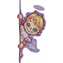 Preview of the Prankish Angel embroidery design featuring a whimsical angel motif for creative stitching projects.